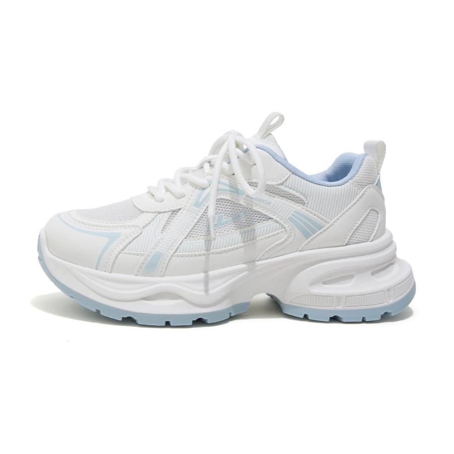 WARRIOR WARRIOR Chunky Sneakers Unisex Low Top White Light Blue