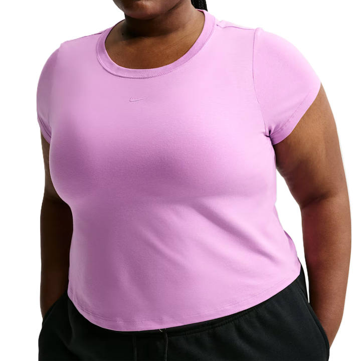 Nike Nike Sportswear T Shirts Women's Light Magenta Crew Neck Moderate