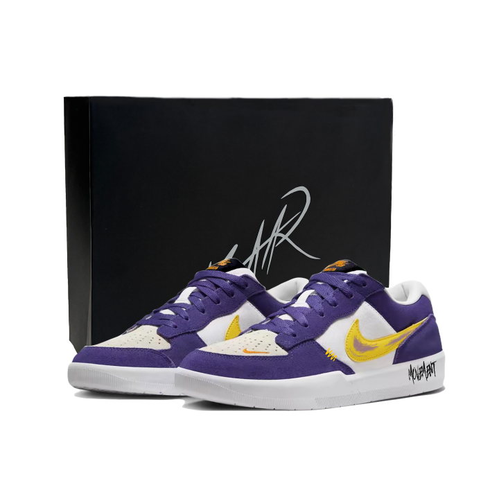 Nike Nike SB Force 58 Skateboard Shoes Men's Low Top Purple Gold Multicolor
