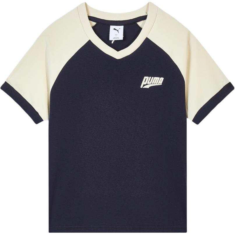 PUMA T Shirts Women's Blue V Neck