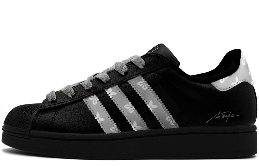 Adidas Originals Superstar 2 Skateboard Shoes Unisex Low Top Black/Gray