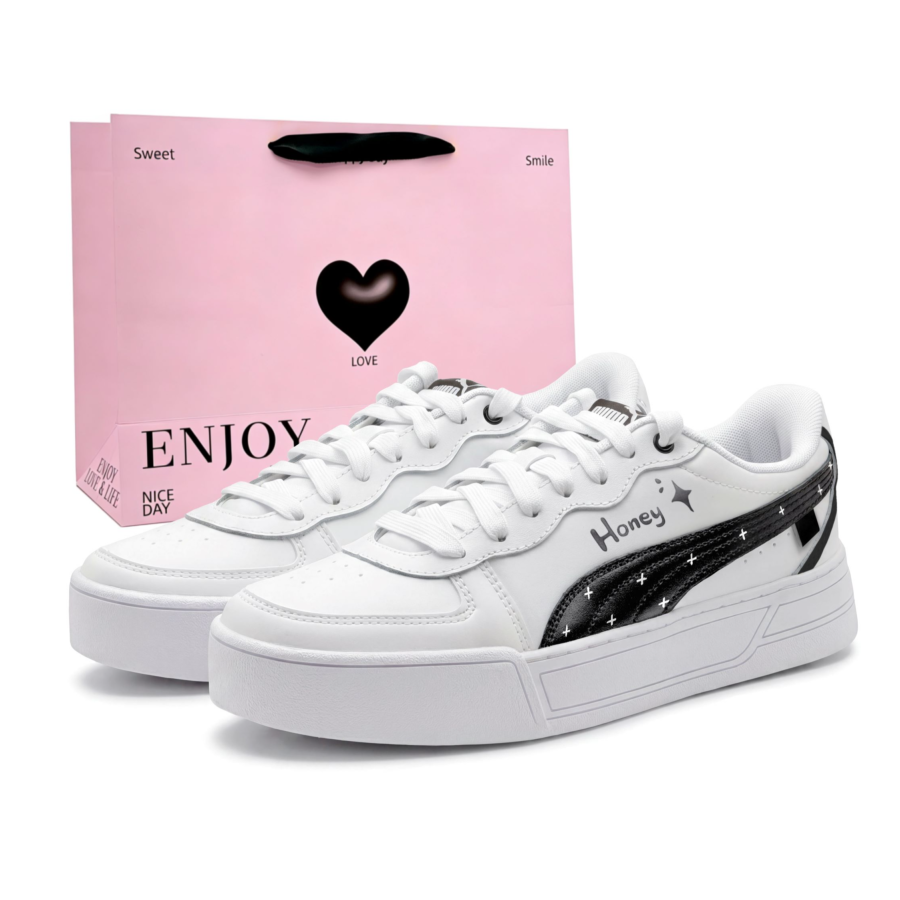 PUMA Skye Skateboard Shoes Women's Low Top Black/White
