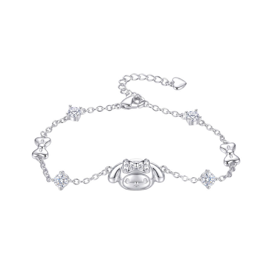 Sanrio 925 Sterling Silver, Synthetic Cubic Zirconia Alloy Bracelets Women's
