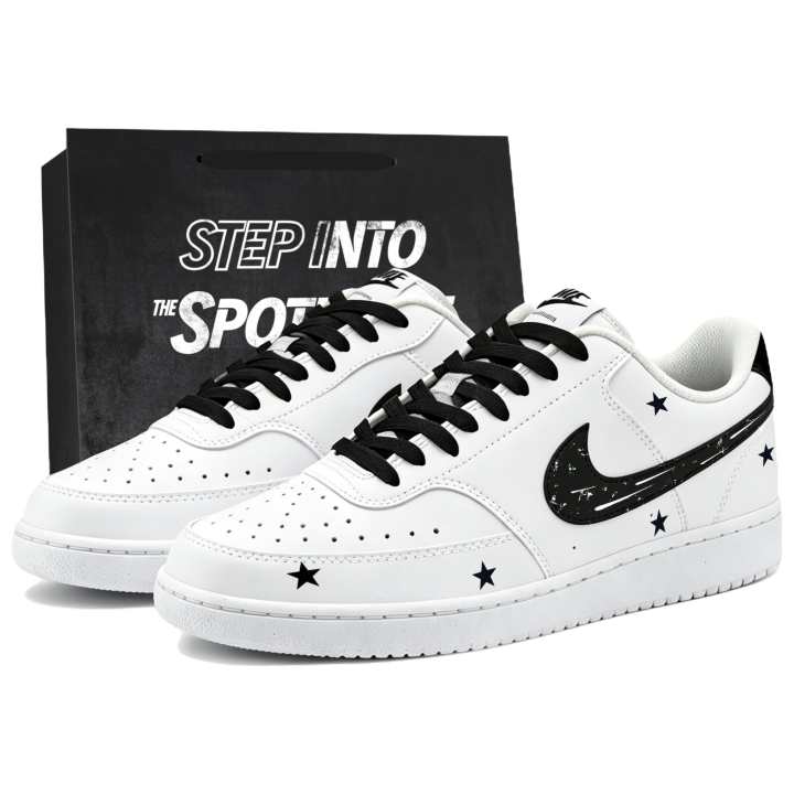 Nike Nike Court Vision 1 Skateboard Shoes Men's Low Top White/Black