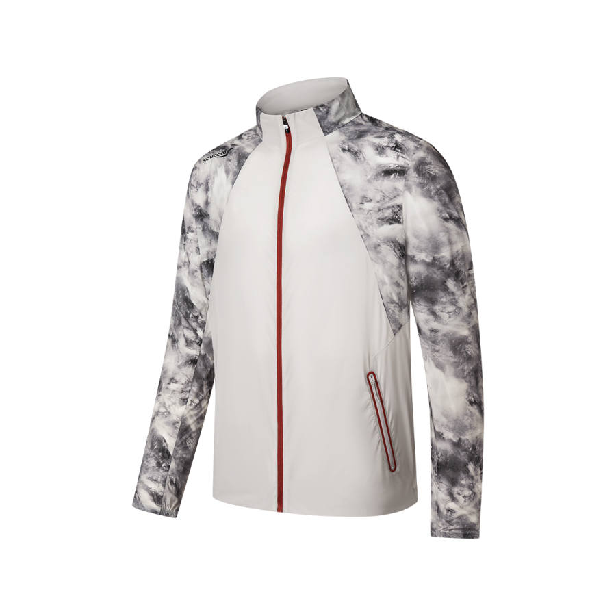 Saucony Running Jackets Men's Glacier All Over Print Stand Collar Moderate Other