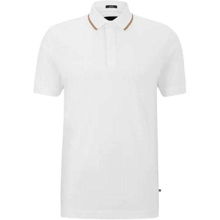 HUGO BOSS Performance SS23 Polo Shirt Standard Men's White