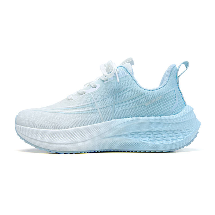 WARRIOR Running Shoes Women's Low Top White Sky Blue