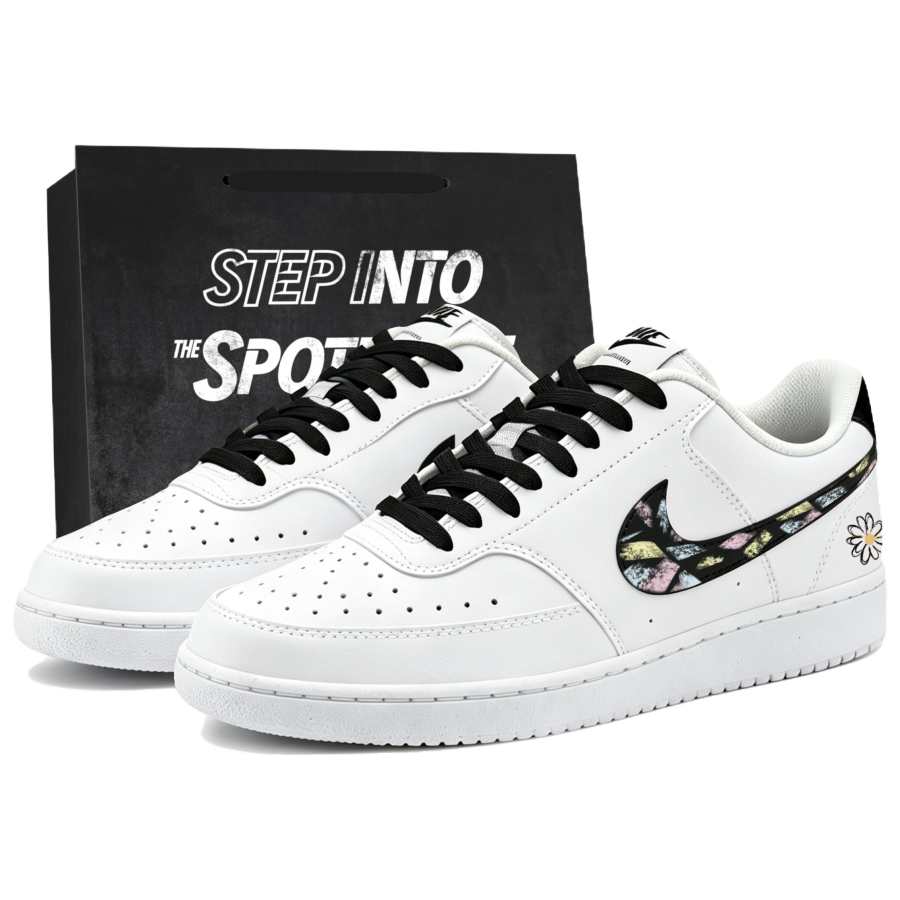 Nike Nike Court Vision 1 Skateboard Shoes Men's Low Top White/Black