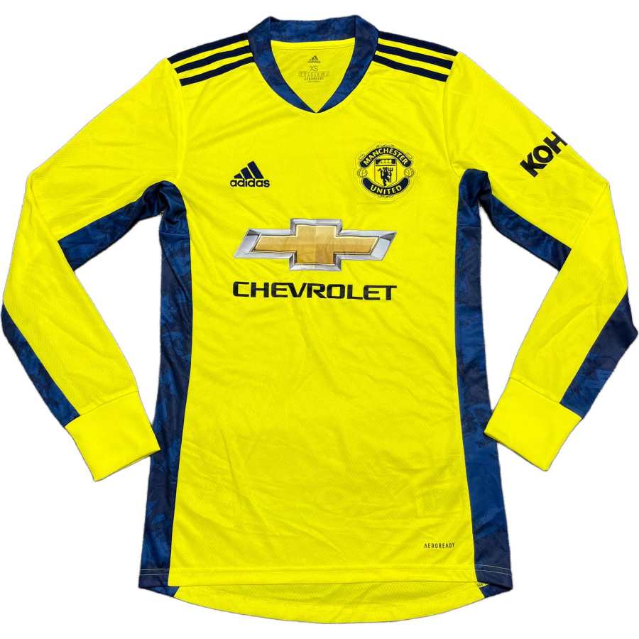 Adidas Adidas Manchester United Soccer Jerseys Men's Yellow V Neck Moderate Straight Fit