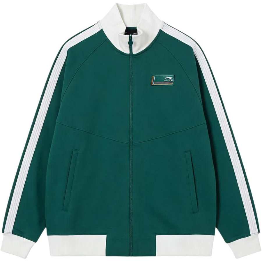 Li-Ning Li Ning Sports Life Collection Jackets Men's Sand Gold Green Stand Collar Moderate Straight Fit