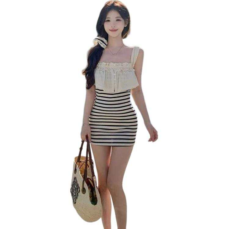 VENICEW Slip Dresses Women's Dress Camisole Thin Short Skirt Bodycon Skirt