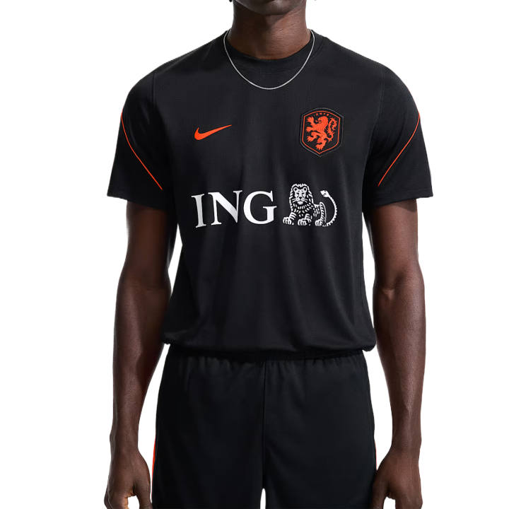 Nike Nike Dutch National Team Soccer Jerseys Men's Black/Dark Red/Dark Red Crew Neck Moderate