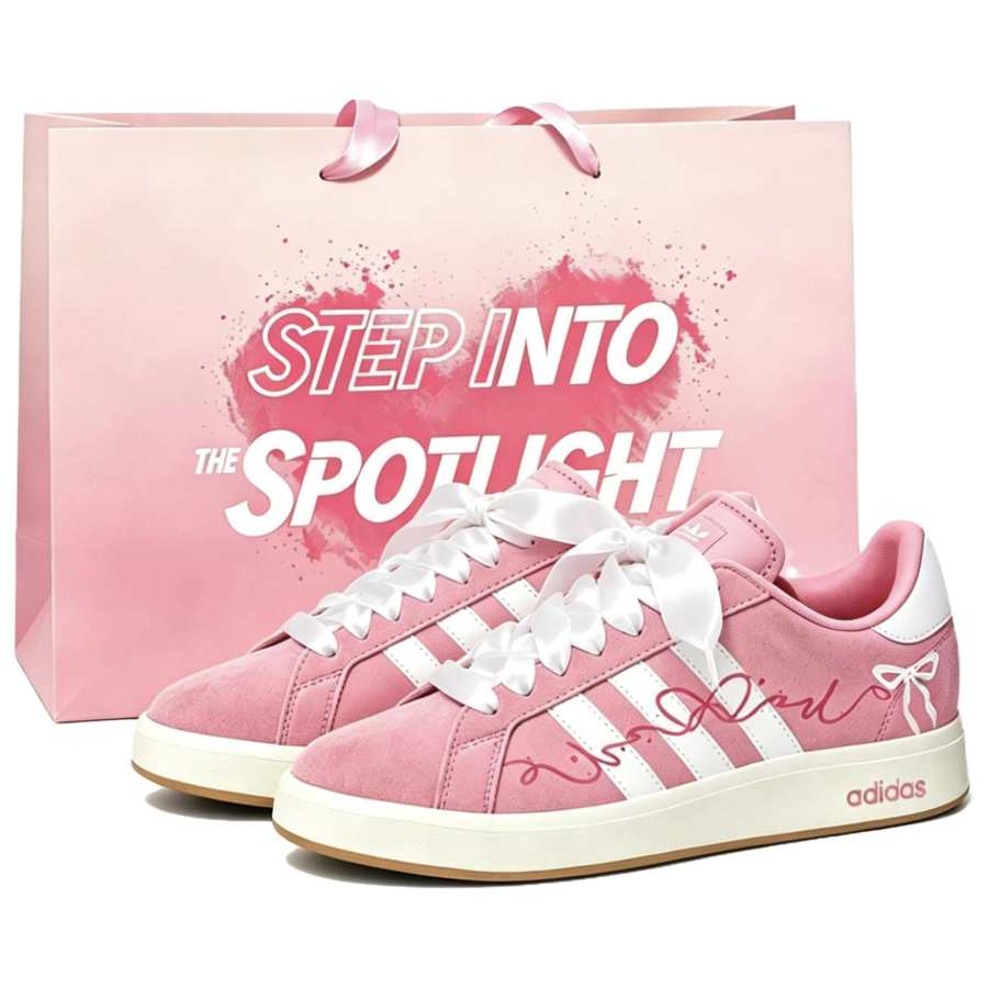 Adidas Adidas Grand Court Base 00s Pink Mist Ballet Shopping Bag Low top Skateboard Shoes Unisex Pink White