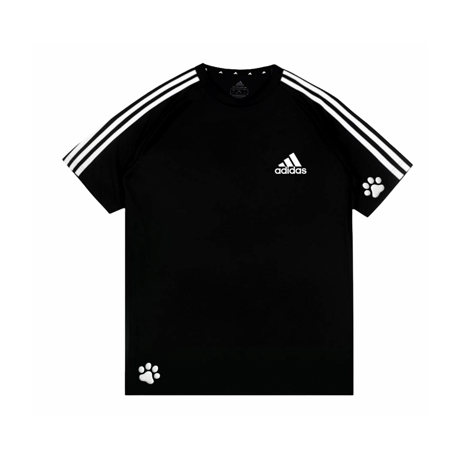 Adidas Adidas Football T Shirts Unisex Black Crew Neck Thin Straight Fit