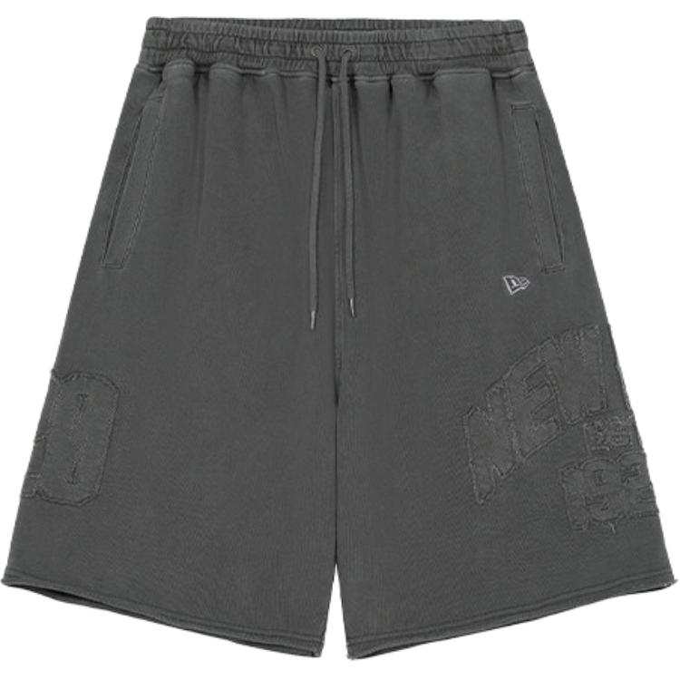 New Era Casual Shorts Unisex Washed Black Moderate