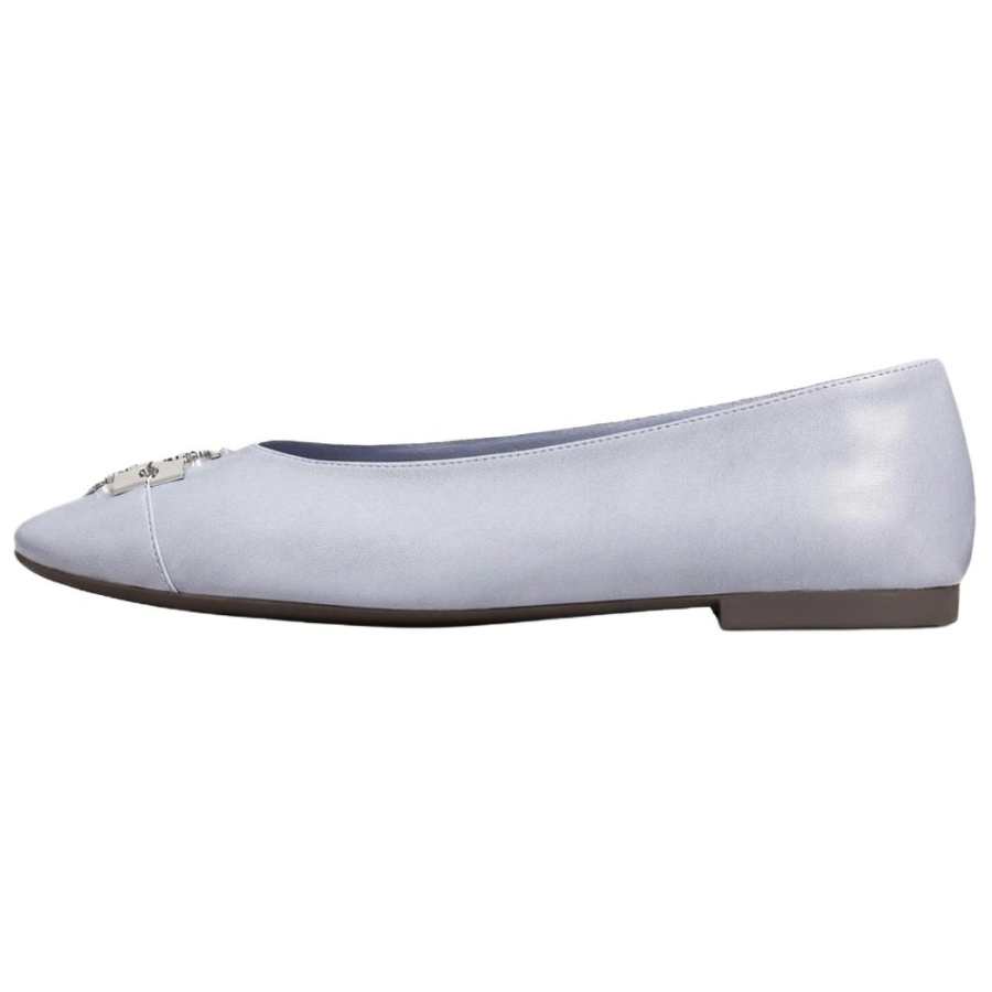 TORY BURCH Charlie Casual Shoes Women's Dusty Blue & Silver