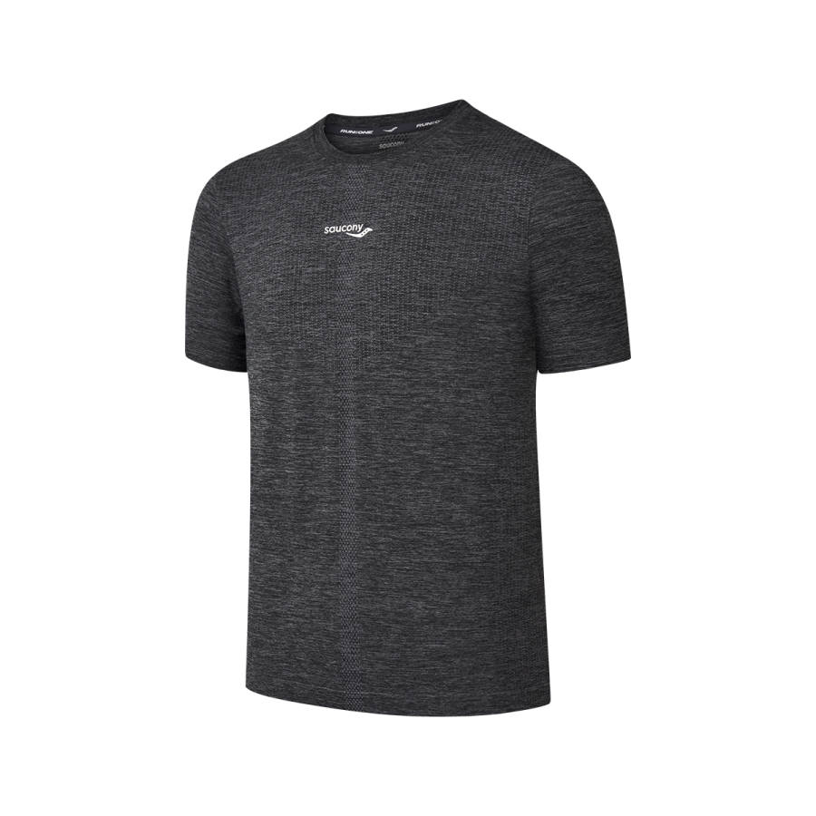 Saucony T Shirts Men's Jet Black Crew Neck Moderate