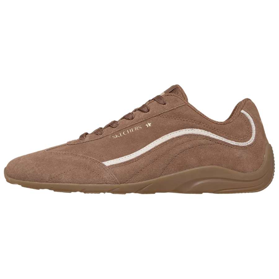 Skechers Court Racer Casual Shoes Women's Low Top Light Brown
