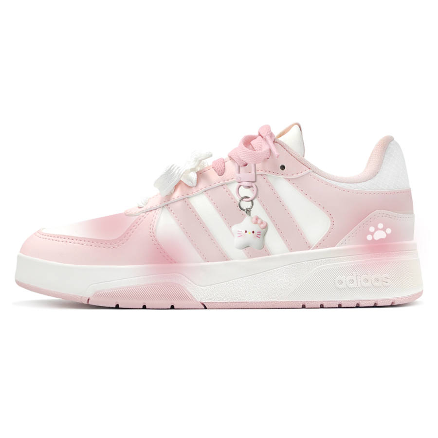 Adidas Adidas COURTBEAT Skateboard Shoes Unisex Low Top Pink/White