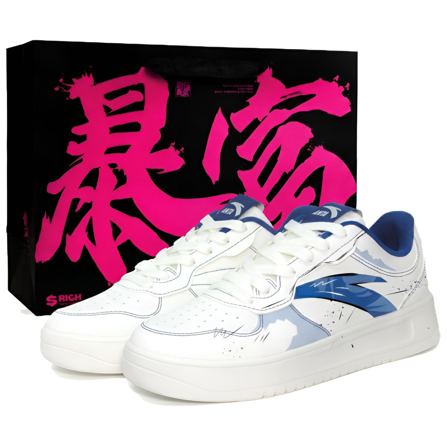 ANTA Easy Skateboard Shoes Men's Low Top Blue White