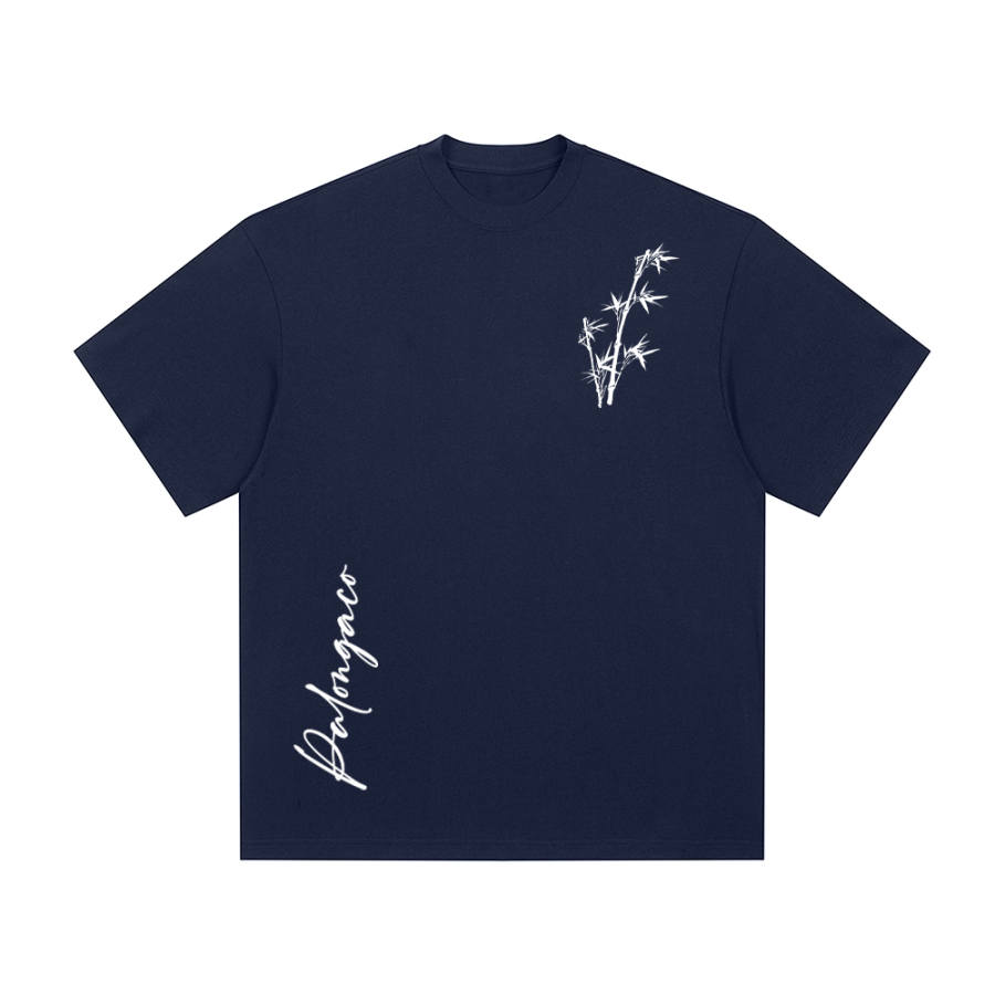 PAL ONGACO T Shirts Unisex Navy Blue Crew Neck Moderate Straight Fit
