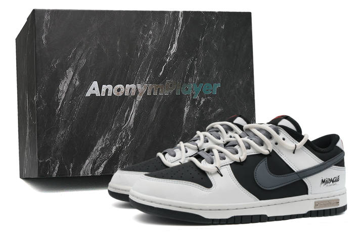 Nike Nike Dunk Skateboard Shoes Men's Low Top White Black Gray
