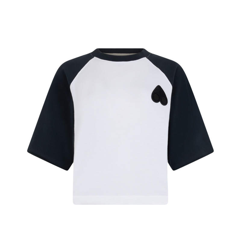 Moose Knuckles T Shirts Women's Milk White Crew Neck Moderate Other
