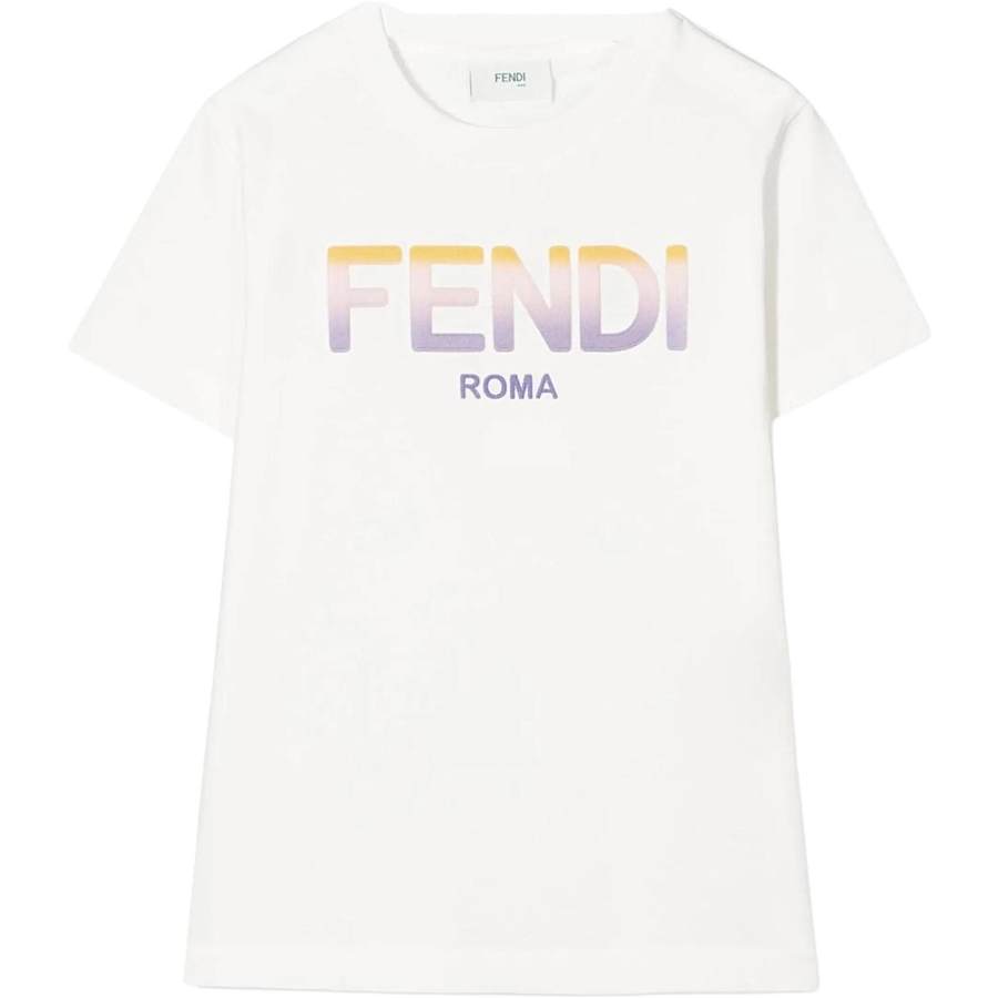 FENDI Kids T Shirts Crew Neck Moderate