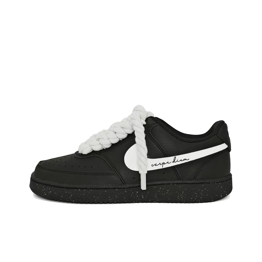 Nike Nike Court Vision Skateboard Shoes Unisex Low Top Black, White