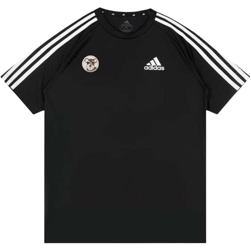Adidas Adidas Football T Shirts Unisex Black Crew Neck Thin Straight Fit