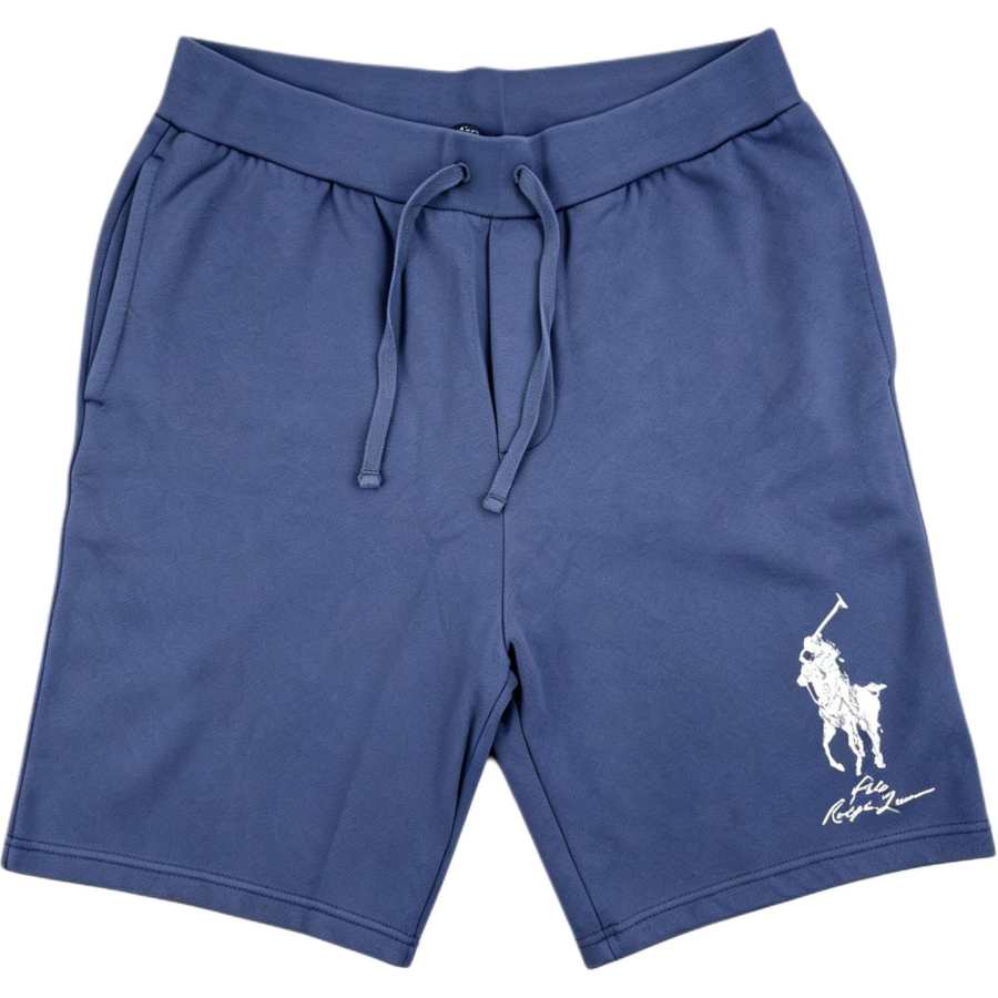 Polo Ralph Lauren Big Pony Casual Shorts Men's Washed Blue Moderate Straight Fit Pants