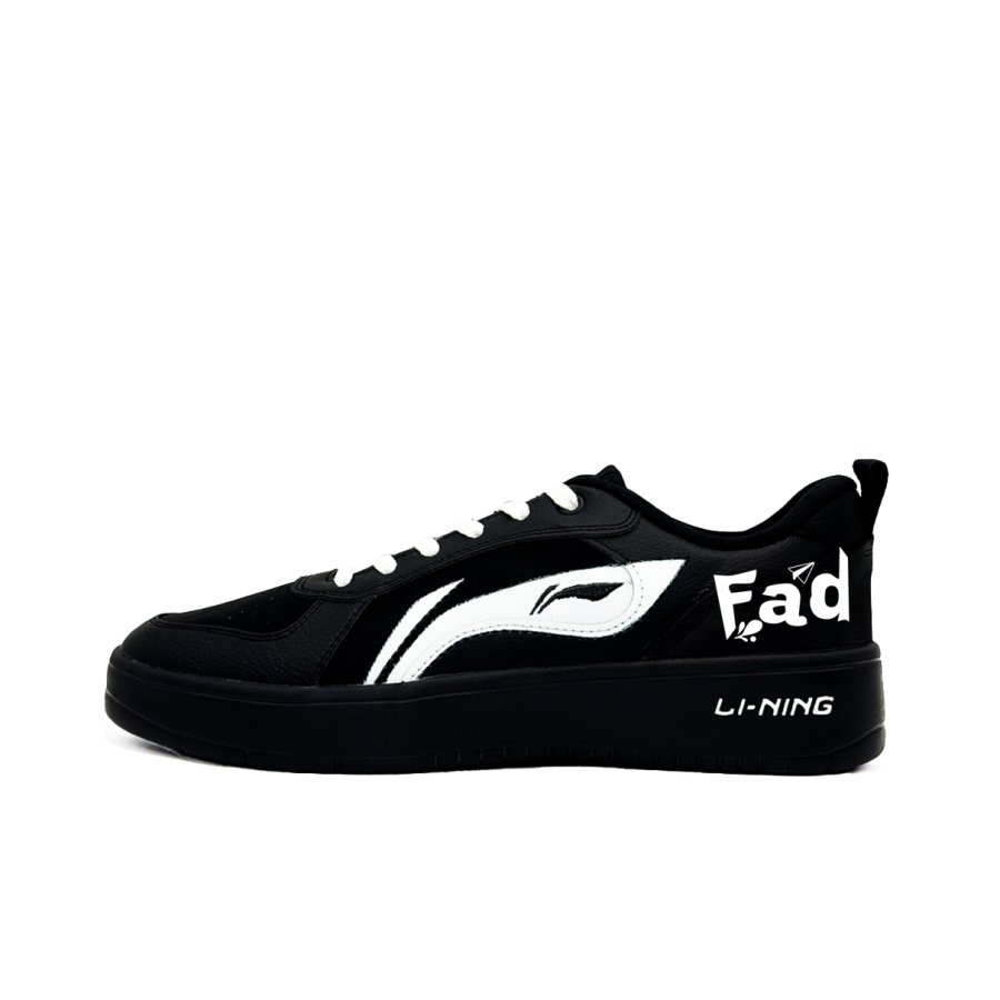 Li-Ning Li Ning Wheat Age Skateboard Shoes Men's Low Top Black/White