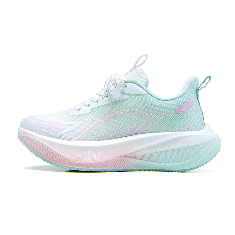 WARRIOR Running Shoes Women's Low Top Light Green White Pink