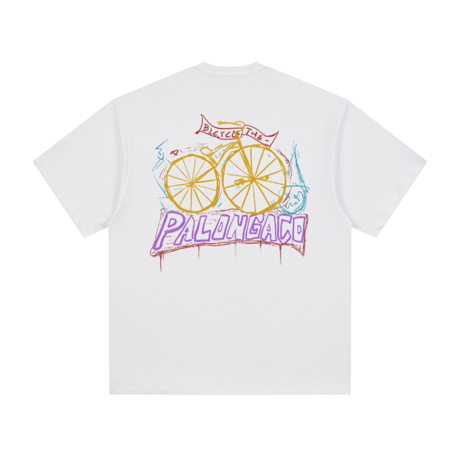 PAL ONGACO T Shirts Unisex White Crew Neck Moderate Straight Fit