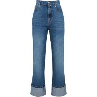 Alexander McQueen SS24 Jeans Women's Blue