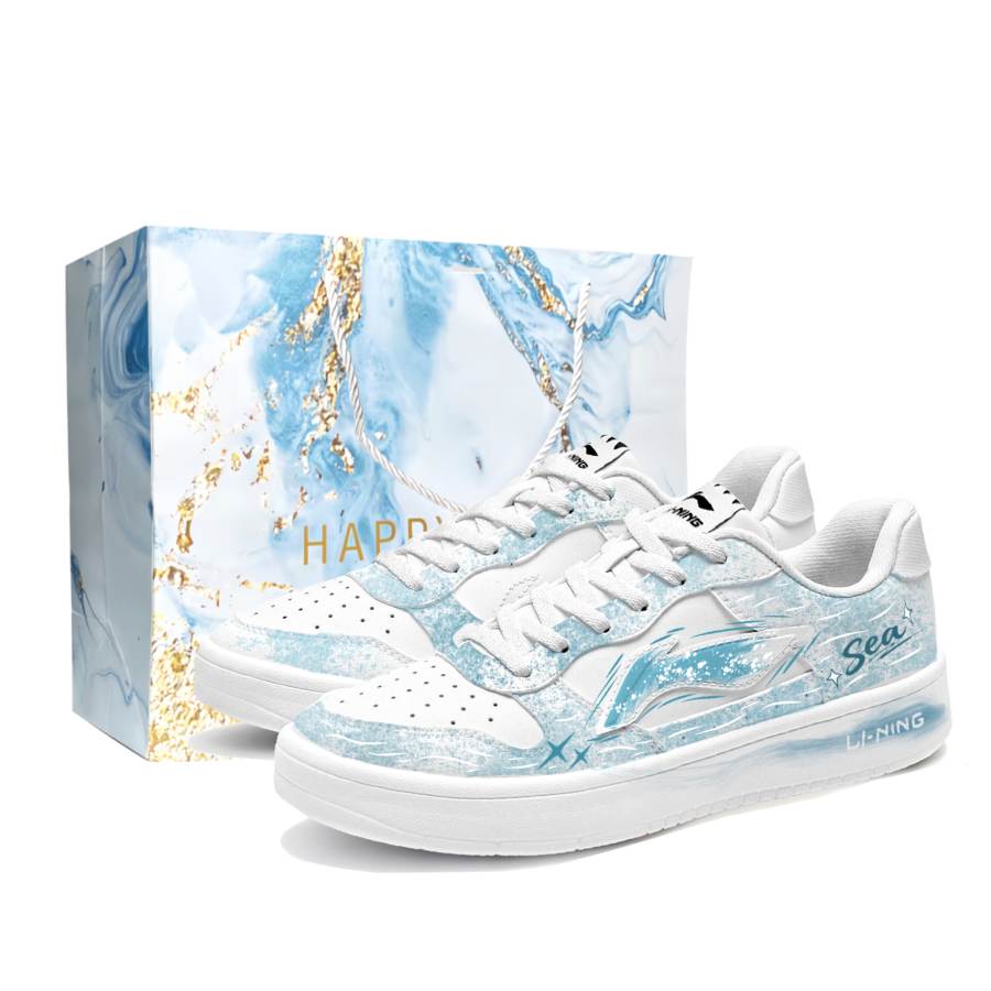 Li-Ning Li Ning Floating Boat Skateboard Shoes Men's Low Top White Blue Colorway
