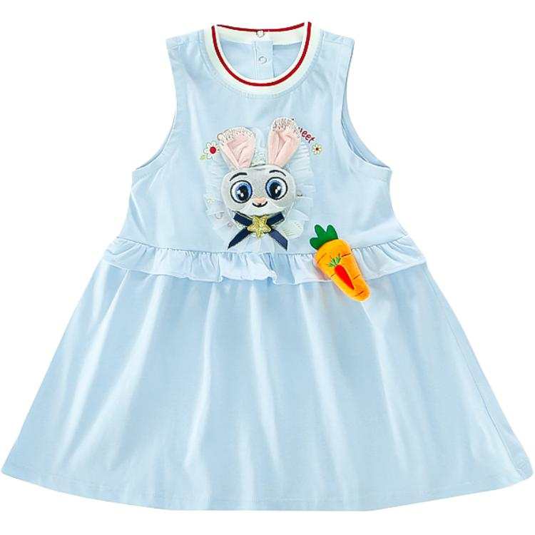 Disney Pre School Dresses Crew Neck Thin Short Skirt Stretch