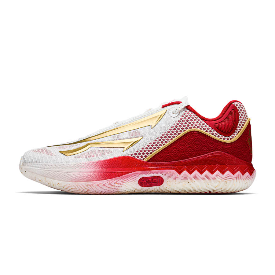 ANTA KAI SPEED 2 Basketball Shoes Men's Low Top Papyrus White/Classic Red/Metal Gold