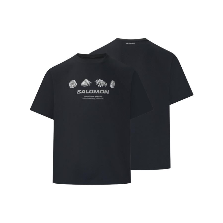SALOMON HIKING CREST SS T Shirt Men's Black