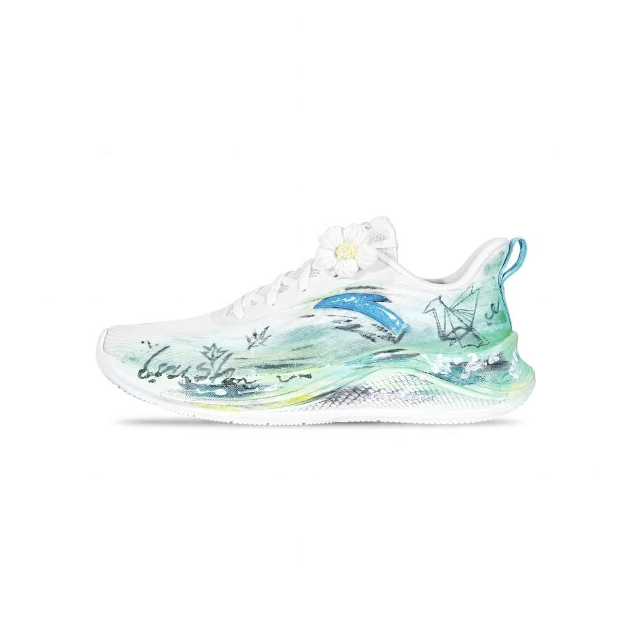 Anta Fabric Casual Physical Fitness Test & Exam City Commuting Running Shoes Men's White Green