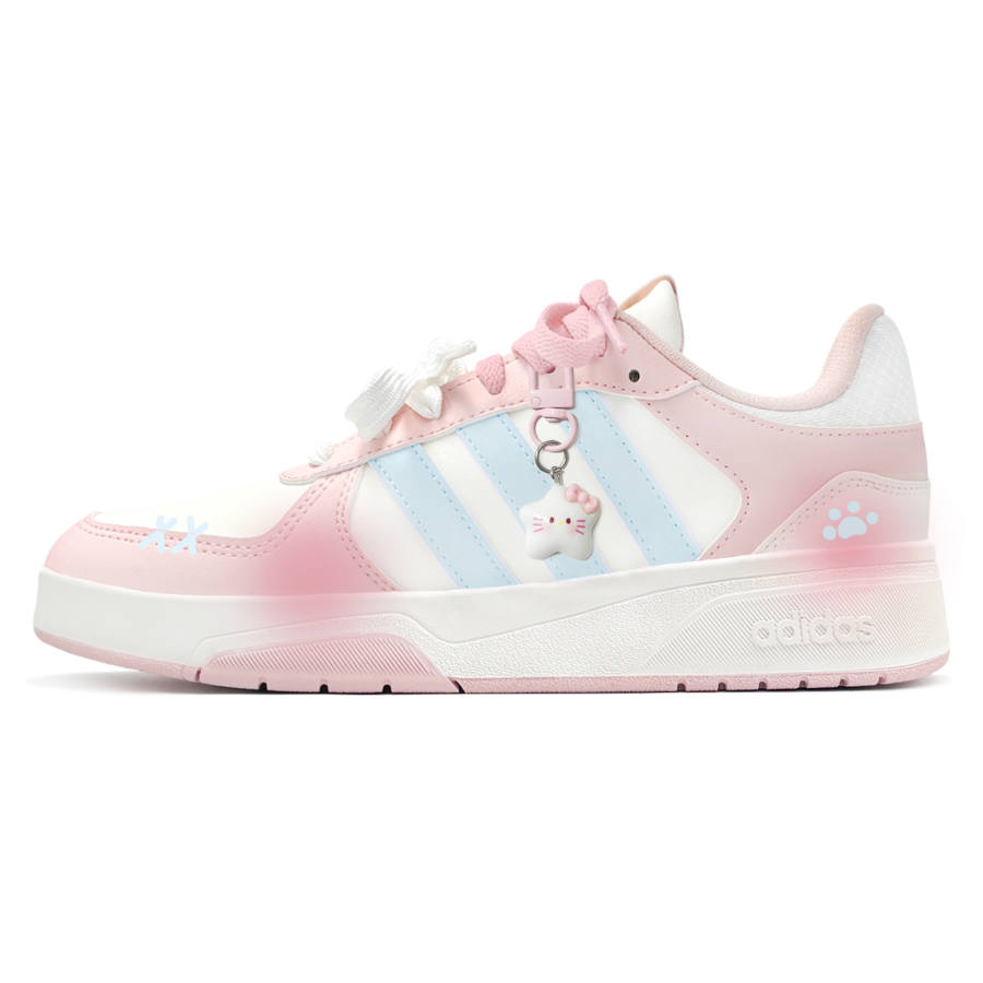 Adidas Adidas COURTBEAT Skateboard Shoes Unisex Low Top Pink/Blue/White