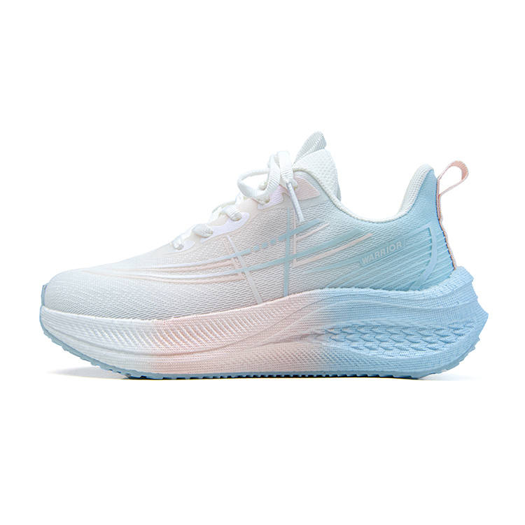 WARRIOR Running Shoes Women's Low Top White Blue Pink
