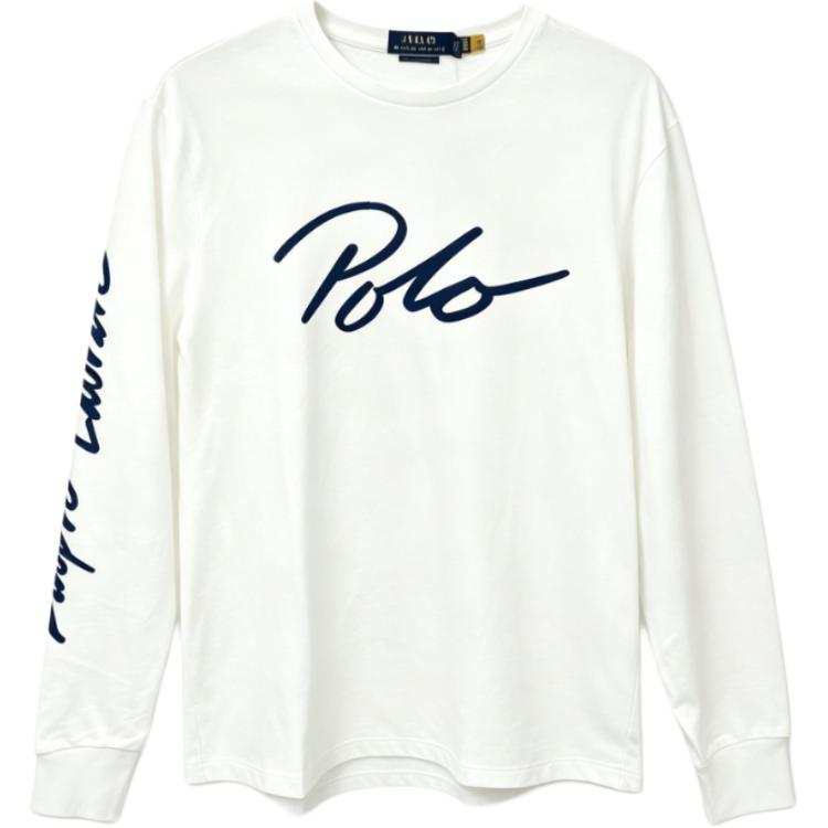 Polo Ralph Lauren T Shirts Men's White Crew Neck Moderate Straight Fit