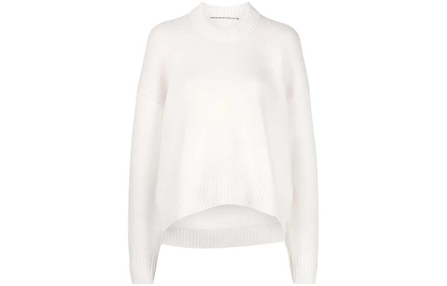 Alexander Wang Sweaters Women's White Crew Neck Moderate Other