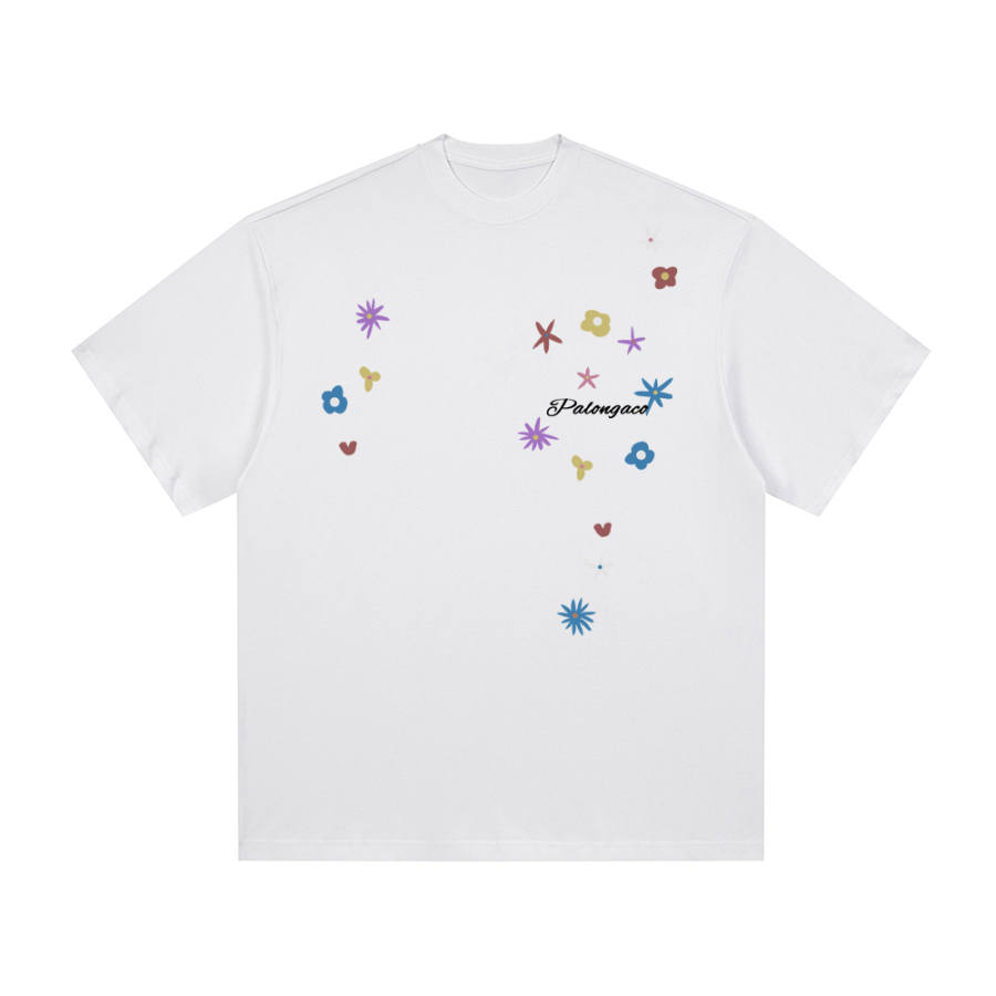PAL ONGACO T Shirts Unisex White Crew Neck Moderate Heavyweight