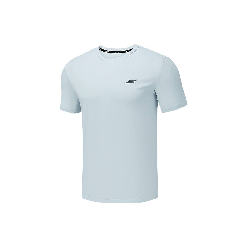 Skechers T Shirts Men's Daybreak Gray Crew Neck Moderate