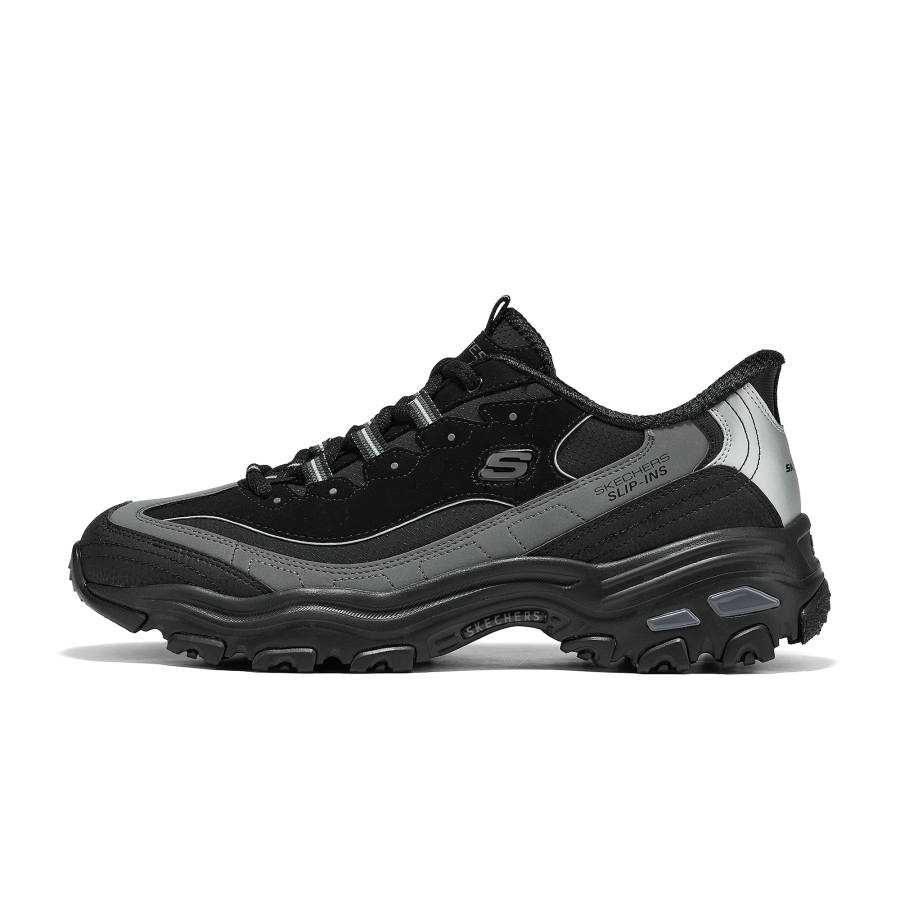 Skechers DLITES Support Slip Resistant Low top Chunky Sneakers Men's Black
