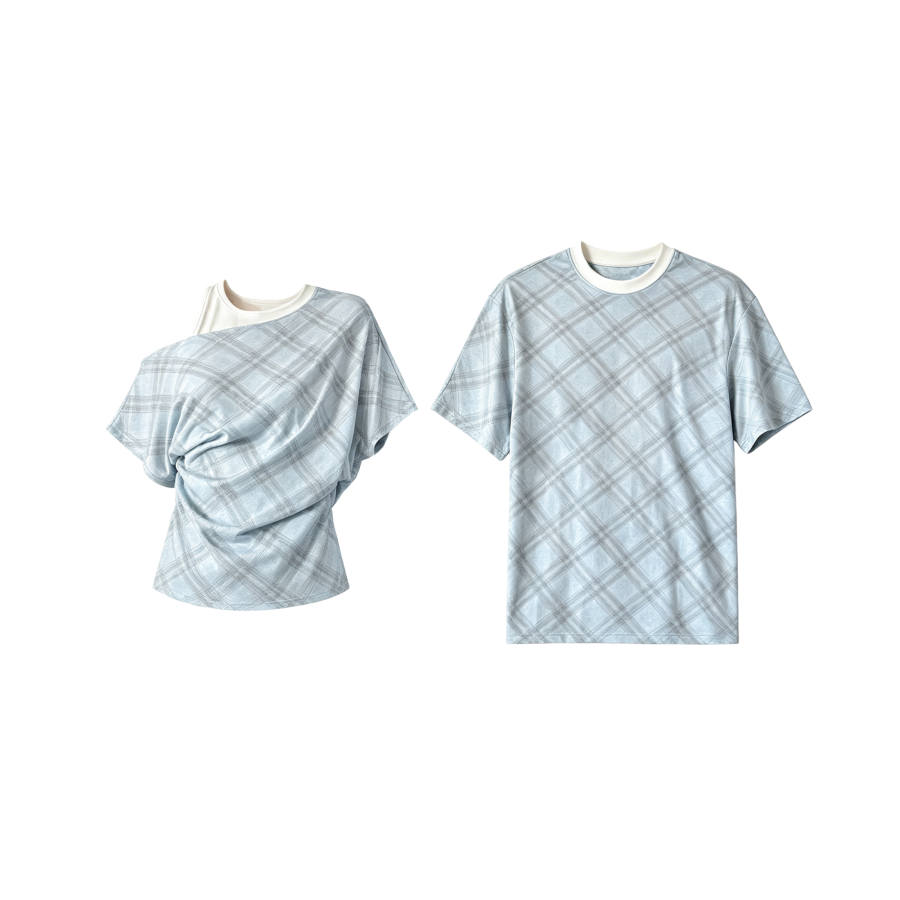TUSHIFEI Couple Sets Women's Crew Neck Moderate