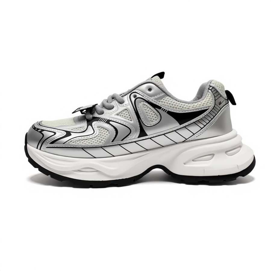 WARRIOR WARRIOR Chunky Sneakers Unisex Low Top Silver