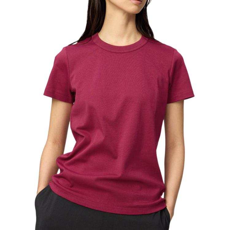 UNIQLO T Shirts Women's Coral Red Crew Neck